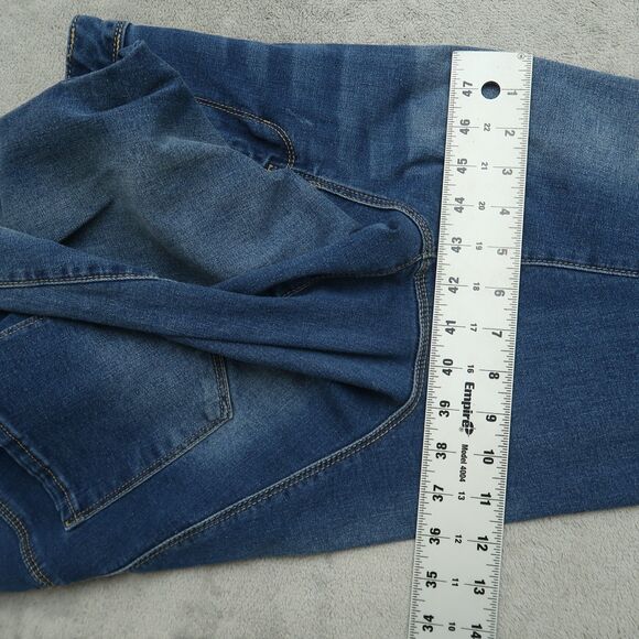 YMI Jeans Women's Size 14 Blue High-Rise Skinny Denim 29" Inseam Distressed - Picture 6 of 16